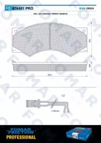 Комплект тормозных колодок FOMAR Friction FO 674481